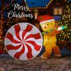 4.92FT Christmas Inflatable Toys LED Gingerbread Man Giant Candy Supplies Home Decor Ornament Festive Gift Xmas Yard Decoration