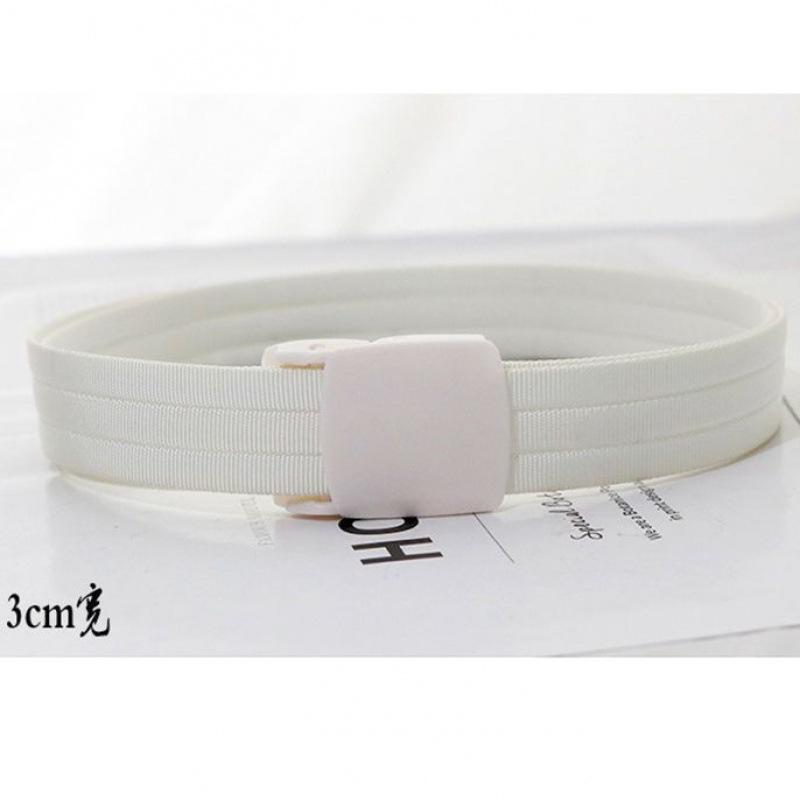 

White Fashionable Adjustable Belt For Women Minimalist Smooth Design No Metal No Magnetic For Security Easy 3cm100cm