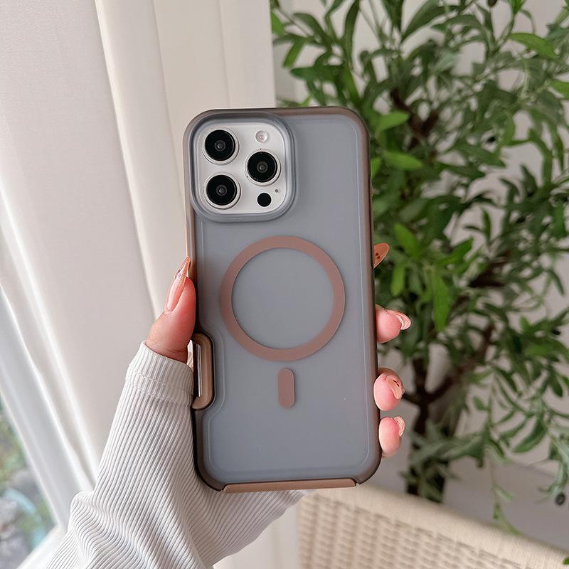 

Magnetic Mobile Phone Case for IPhone16promax Skin Feel for Apple 16 All-inclusive Tpu Anti-fall N52 Strong Magnet For iPhone 16 Pro Max