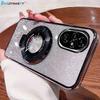 Luxury Glitter Plating Holder Case For Huawei Honor 200 70 50 90 Pro Honor Magic 7 6 Pro 5 Lite X8A X8B Silicone Stand Cover