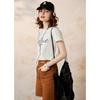 Women's Contrast Embroidered Short-Sleeve T-shirt