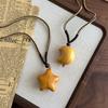 Pendant Wood Clavicle Chain Bohemian Style Couple Friends Choker Wooden Star Moon Necklace  Holiday