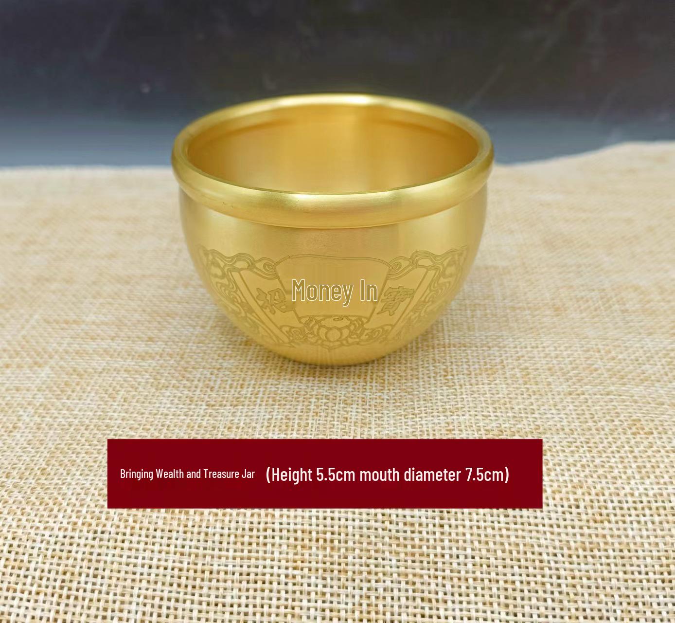 Bronze Hundred Blessings Pot: Wealth & Treasure Brass Rice Pot Home Decor