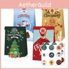 Christmas Decor Paper Bags With Santa Claus Gingerbread Man Print For Daily