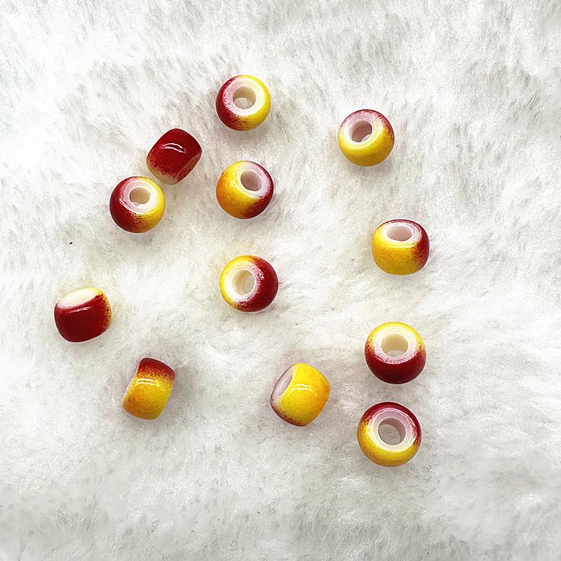 50pcs 6X9mm Big Hole Acrylic Beads Spacer Loose Beads for Jewelry Making DIY Handmade Bracelet Accessories