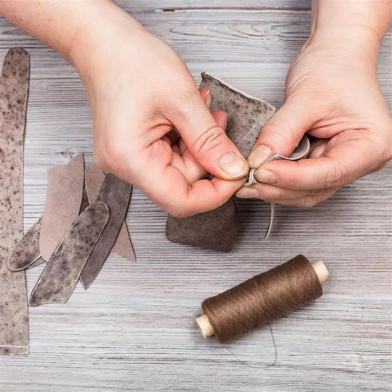 5Pcs/set Leather Sewing Kit Replaceable Needle with Awl Handle Set DIY Leathercraft Shoes Repair Tools Punch Stitching Needles