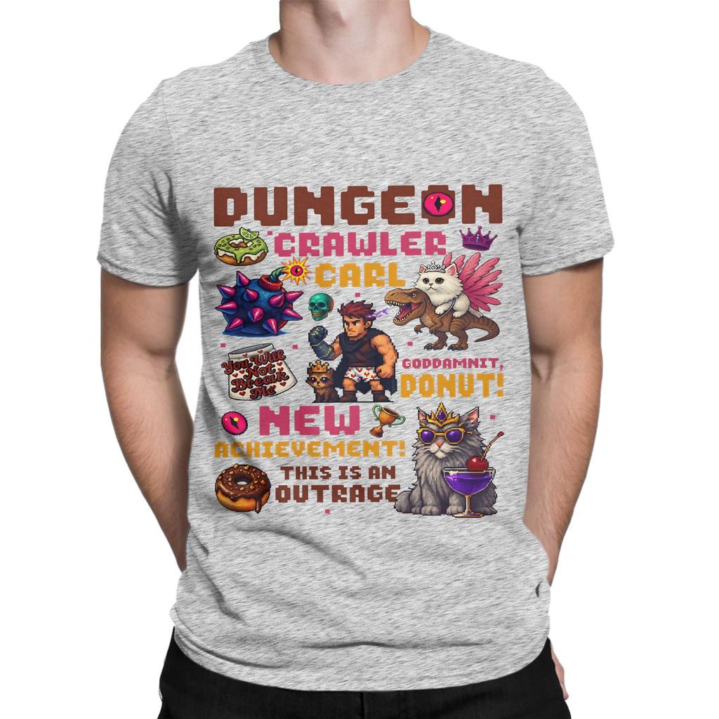 Dungeon crawler carl Donut and Mongo Funny Graphic 100 Cotton TShirt Dungeon Crawler Carl Tops Tees For Unisex