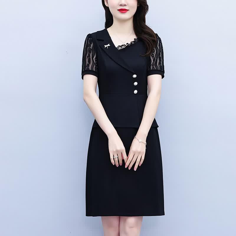 Elegant Faux Two-Piece Summer Dress
