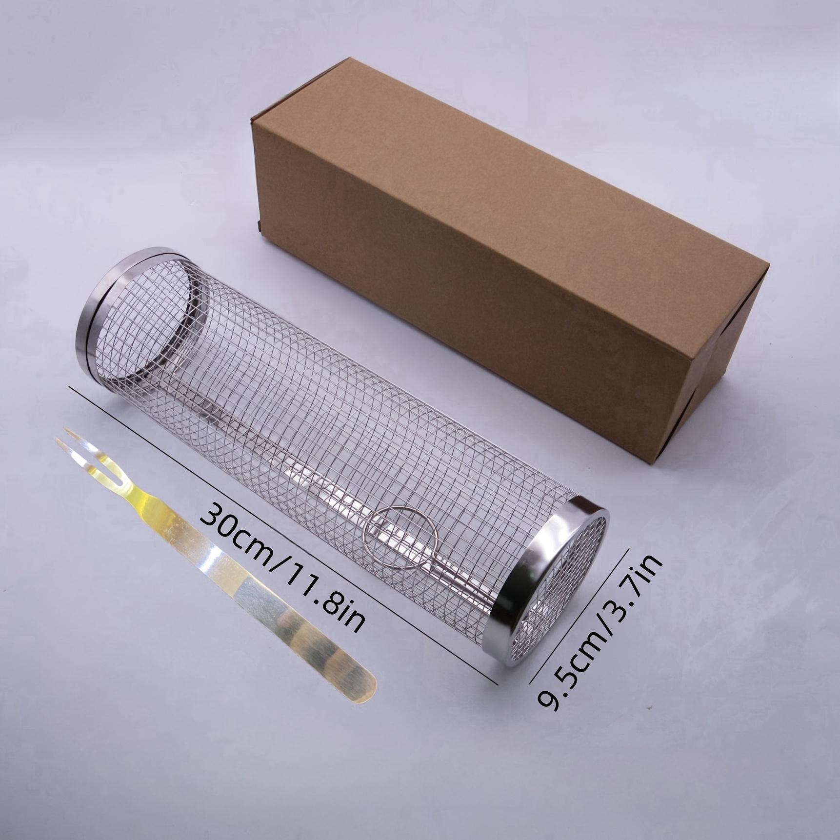 

Набор корзин для барбекю из нержавеющей стали, портативная подставка для овощей и закусок, прочный круглый аксессуар для костра для кемпинга и гриля на открытом воздухе, аксессуары для гриля