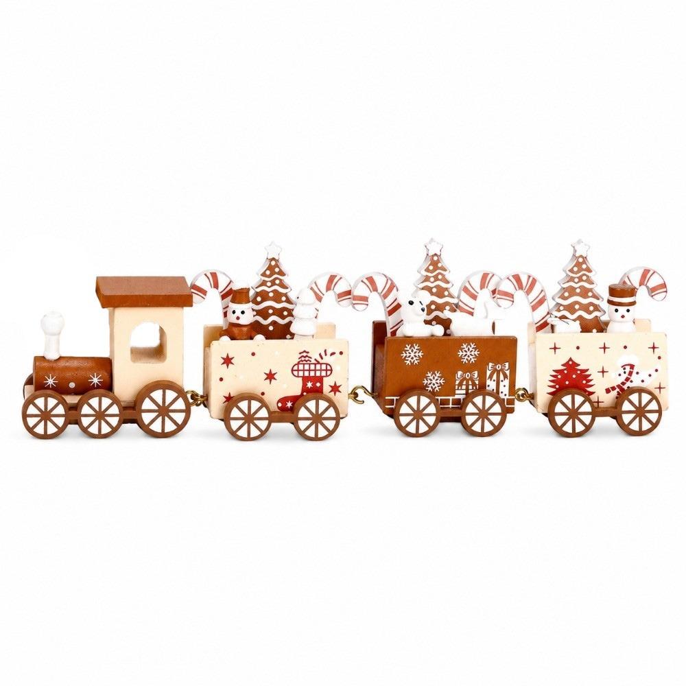 Festival Train Christmas Decorative Train Wood Christmas Decoration Home Decoration