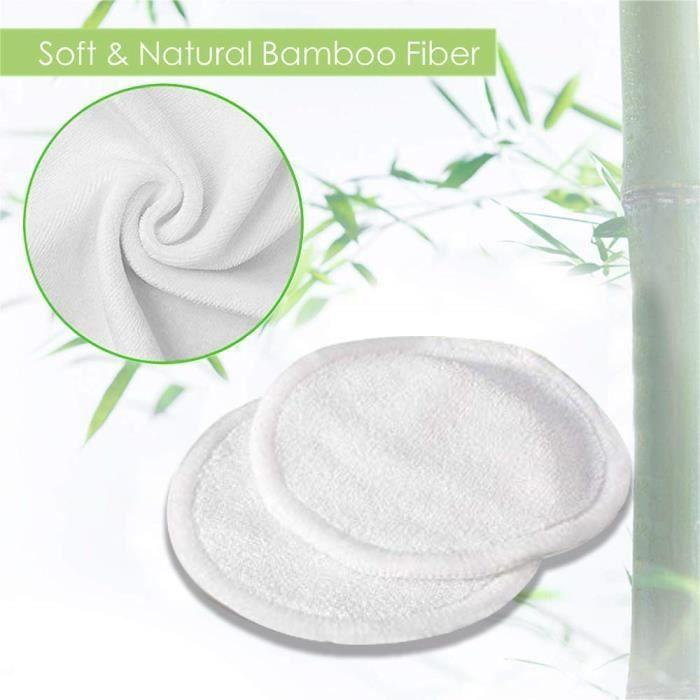 Reusable Makeup Remover Pads - Eco-friendly - 16 Pieces - Washable - Cotton Bag - Bamboo Fiber