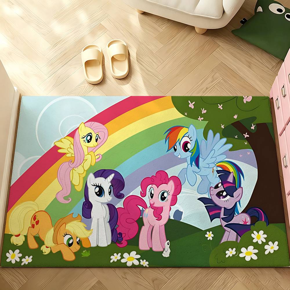 Cute M-My Little Pony-S Carpet Bathroom Anti-slip Mat Door Mat Home Decoration Mat Entrance Door Mat Scratch-resistant Door Mat
