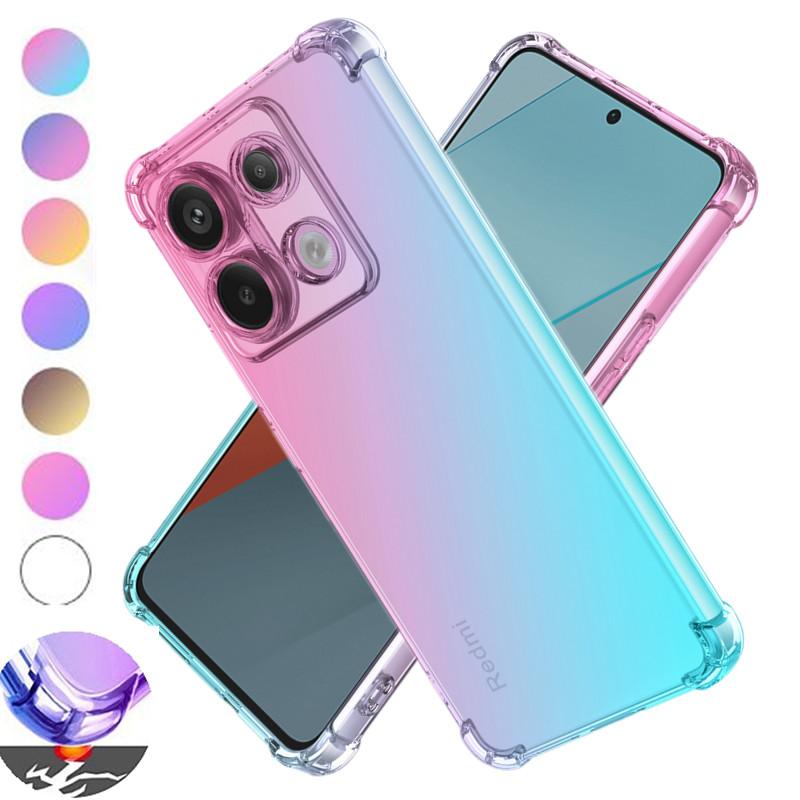 

Ударопрочный градиентный чехол TPU для Xiaomi Poco X6 Pro 5G F5 F4 GT X4 M6 M5 M4 Pro защитный роскошный цветной чехол со стразами