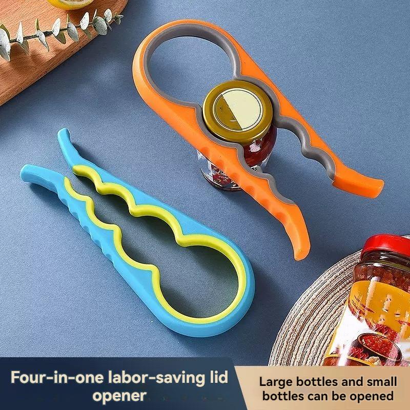 2Pcs/Multi-Functional Household Kitchen Creative Lid Opener, Non-Slip Can Opener, Bottle Opener, Beer Can Opener