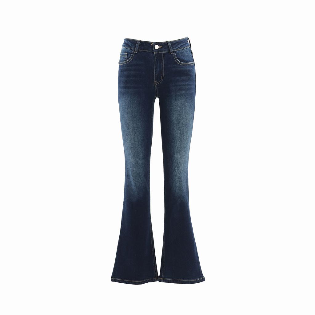 American retro low-rise Spice Girl flared pants slim and thin versatile autumn and winter micro-elastic jeans women's new models