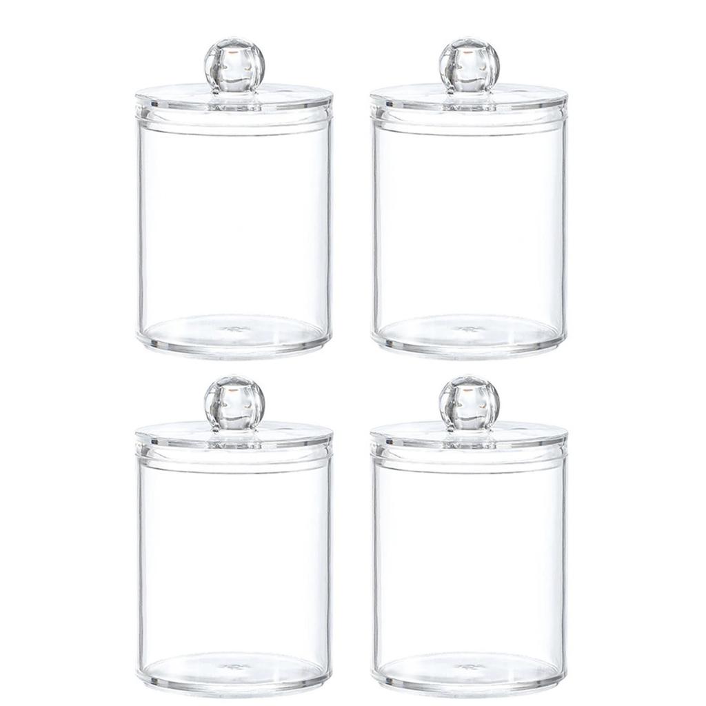 Circular Cotton Swab Box Transparent Plastic Dust Cover Simple Toothpick Beautiful Ball Dental Floss Stick Jewelry Storage