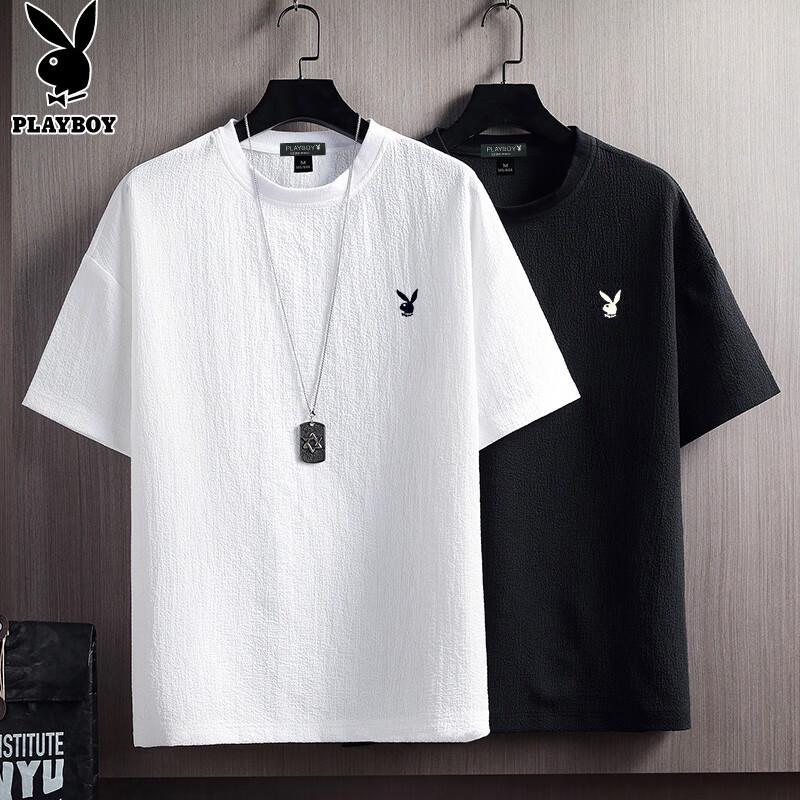 PLAYBOY Men s Ice Silk Short Sleeve T-Shirt M