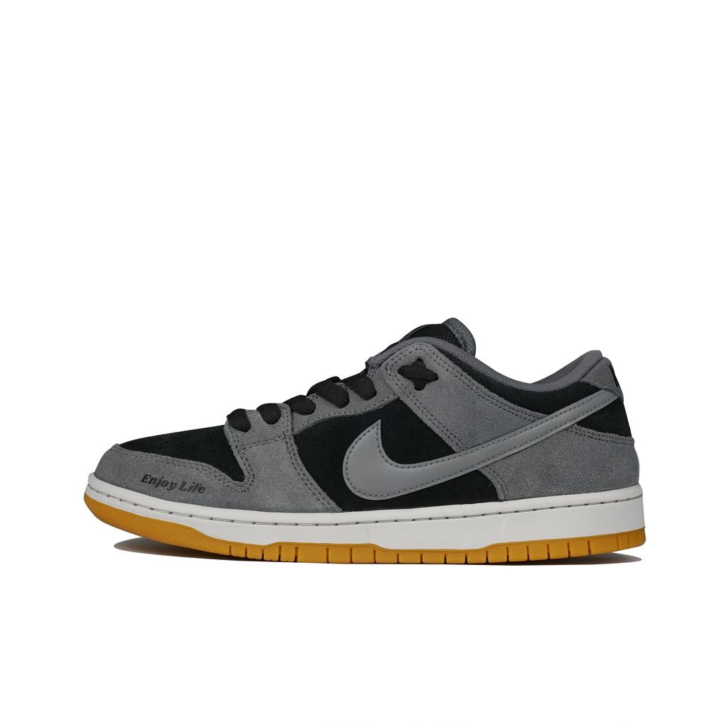 Nike Dunk SB Slip Resistant Cushioning Slip Resistant Cushioning Low top Skateboard Shoes Unisex Gray Black HF3063-001(Team-S-BOX)