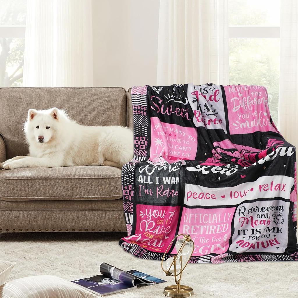 Retirement Gifts Throw Blanket for Women Retirement Blanket Retired Gifts Leaving Farewell Nurse Coworker Friend Gifts