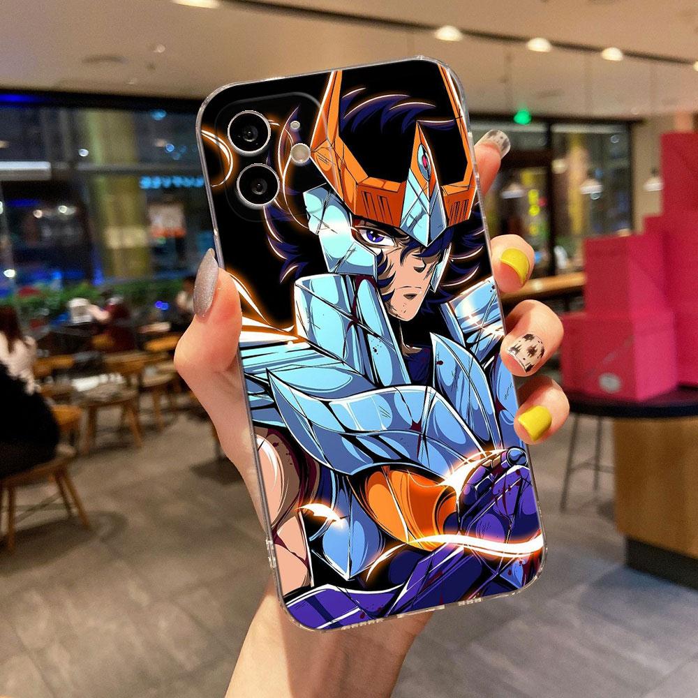 

Saint Seiya Anime Clear Phone Case For iPhone 11 15 14 Pro Max 12 13 Mini 16 Pro 15 Plus X XS 8 7 SE Cover Soft Transparent Case iPhone 12 Mini