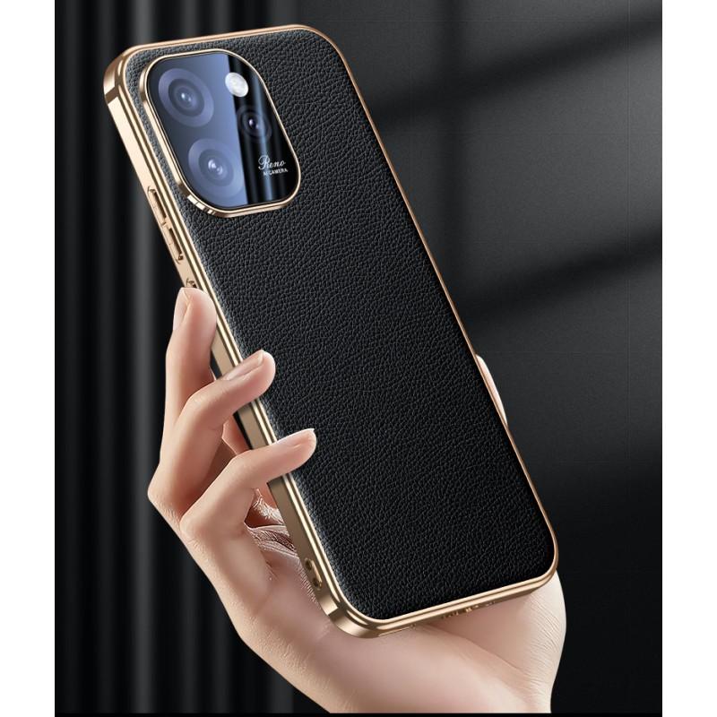 Full Coverage Leather Phone Case OPPO Reno15 Pro 15 14 Electroplated Litchi Texture Shockproof