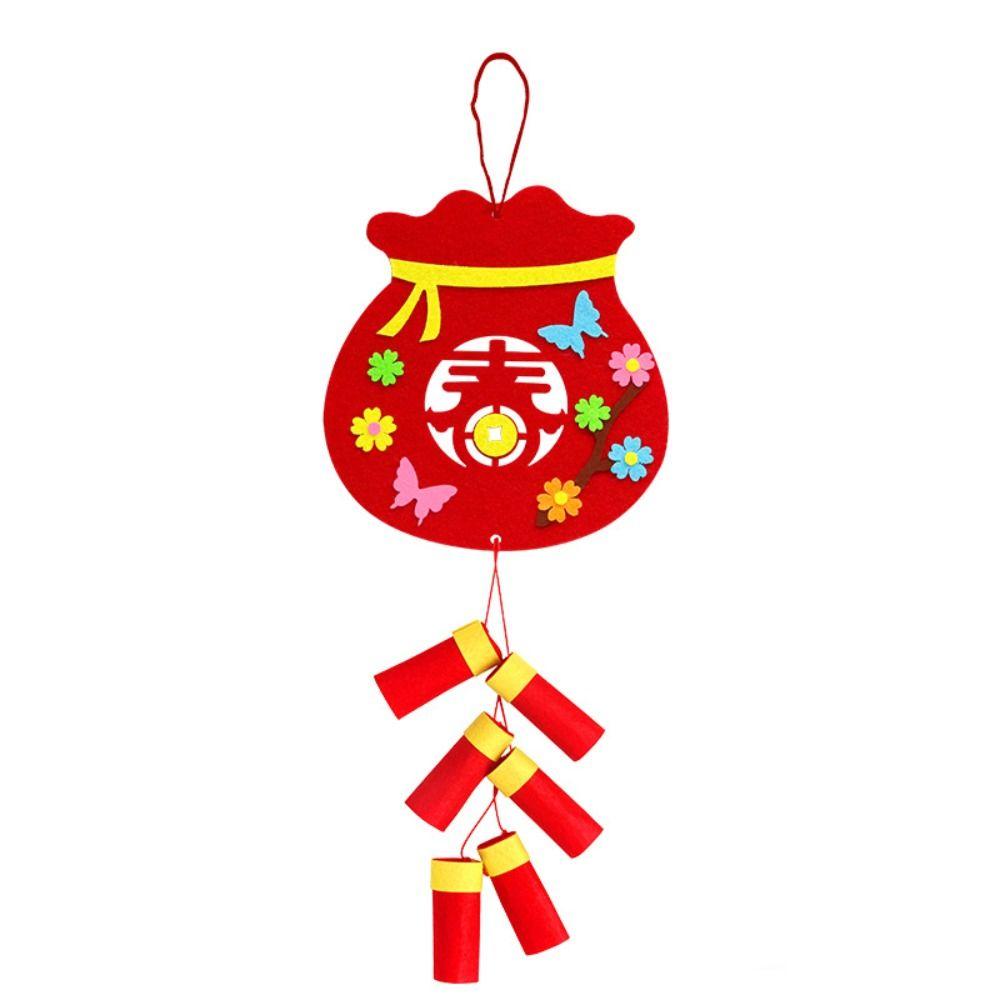 

DIY Toy New Year Educational Toys Maroon Spring Festival Decoration Party E