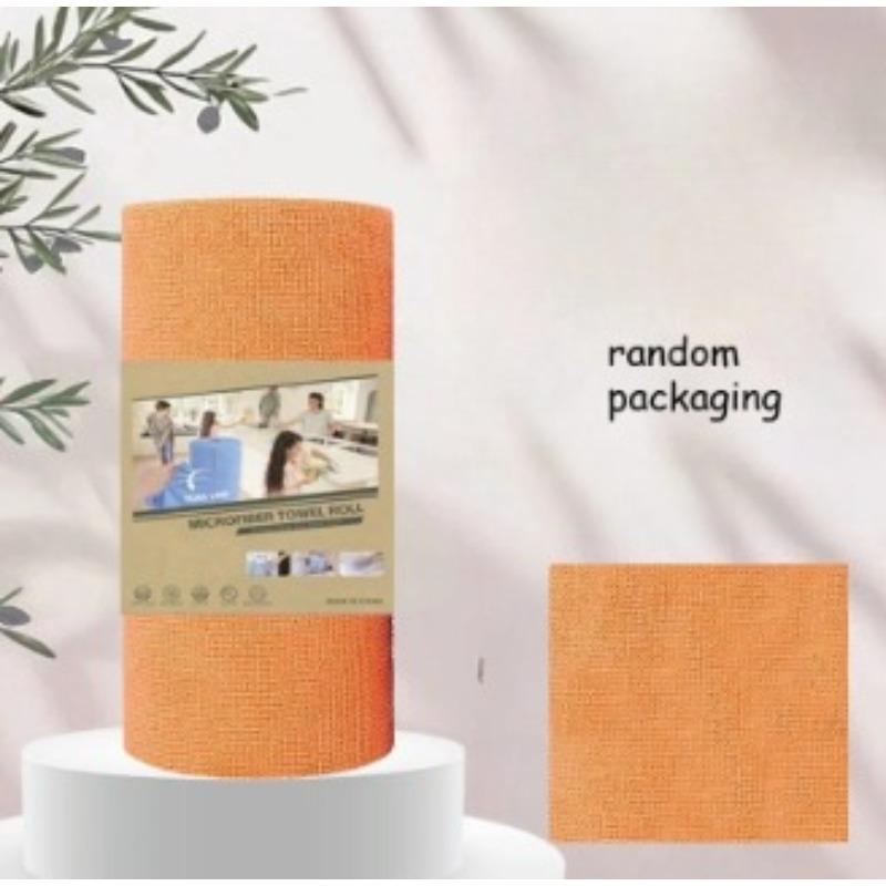 50 Pack Microfiber Cleaning Towels Roll, Tear-Away Reusable Rags, Ultra Absorbent Washable Cleaning Supplies