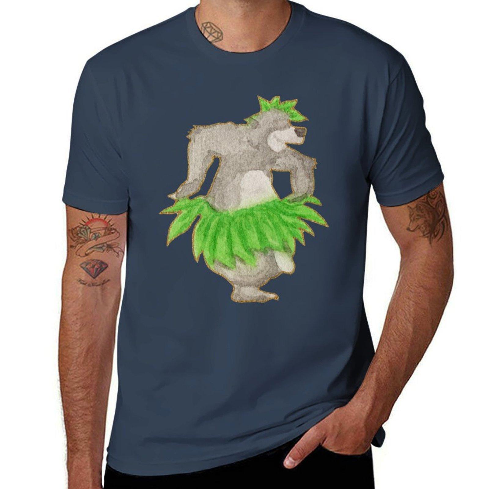 Aquarell Silhouette The Jungle Book Baloo T-shirt Outdoor Sports Short Sleeve Top S