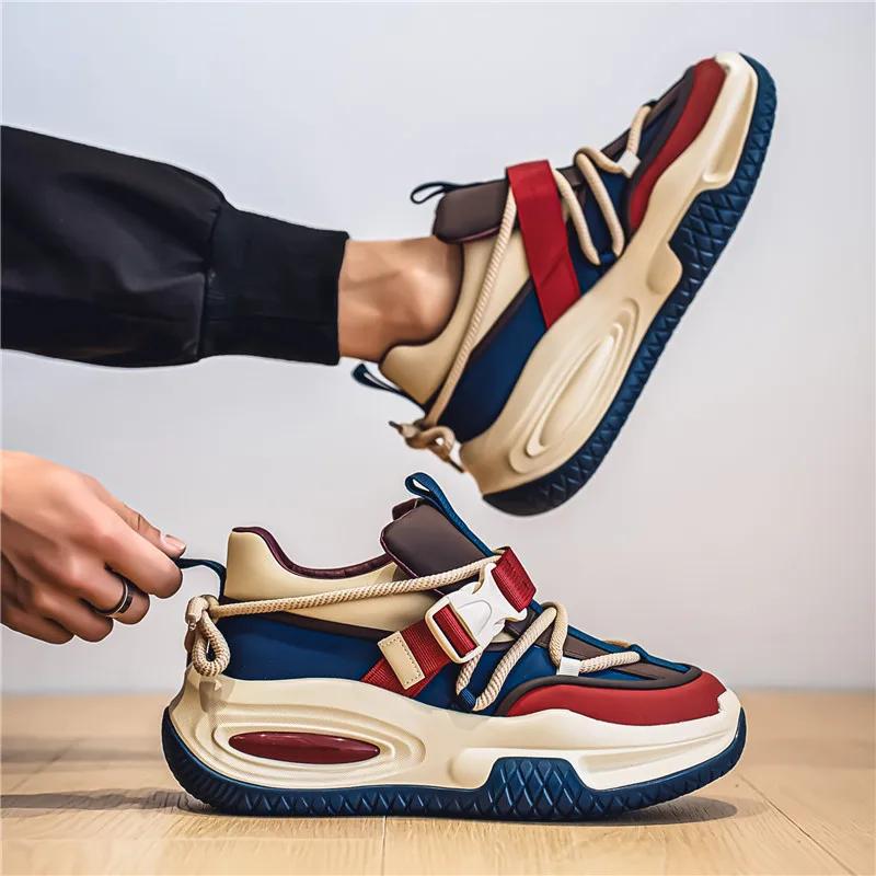 Herren-Sneakers Dicke Sohle Freizeitschuhe Sport und Freizeit Mode Arbeitskleidung Schuhe für Herren Abriebfeste Slipper Rutschfest Neu