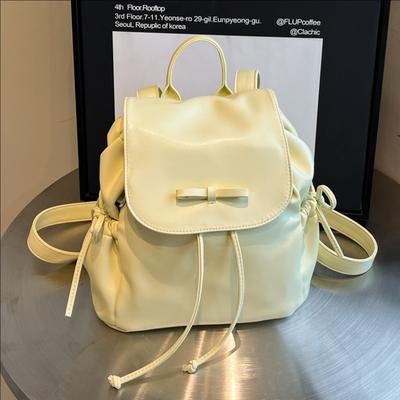 Fashion Solid Color Small Backpack Women's New Versatile Backpack