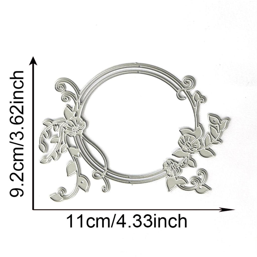 Flower Wreath Die Cut For Scrapbooking Card Making Photo Album Decorative Embossing Paper Die Carbon Steel Cutting Dies