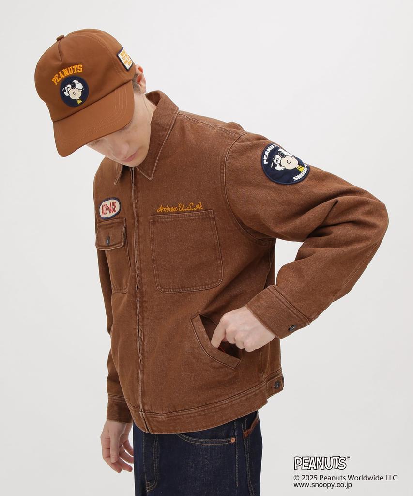 AVIREX x WORK CAP PEANUTS MEN'S F 050 BROWN 783-5274025