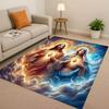3D Retro Jesus Virgin Mary Art Living Room Non-Slip Area Rug Soft Carpet for Bedroom Playroom Sofa,Easy Clean Home Decor Doormat