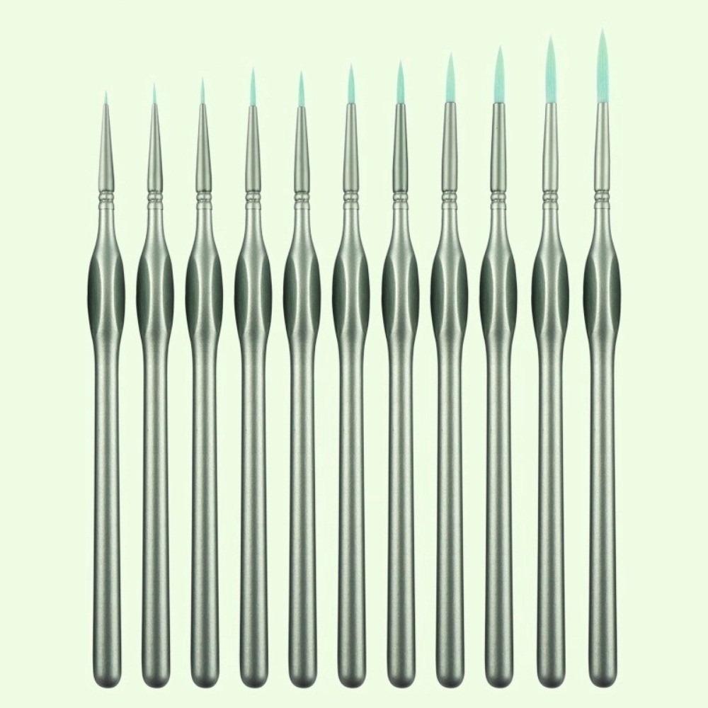 11pcs Acrylic Digital Oil Painting Pen Watercolor Drawing Pen Miniature Paint Brushes  Crafts Models
