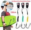 Surfboard Bodyboard Safety Leash - Coiled Hook & Loop Wrist Strap, Elastic Hand Rope for Training Exercise Floats Replacement