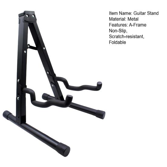 Guitar Stand Foldable Portable Stable Structure A-Frame Non-Slip Rubber And Foam Arm Scratch-resistant Stainless Acoustic Electric Guitar Ukulele
