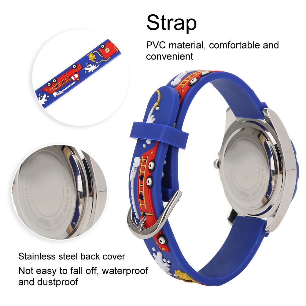 Kinder Cartoon Armbanduhr PVC Armband Wasserdicht Quarz Armbanduhr Jungen Mädchen GeschenkBlau