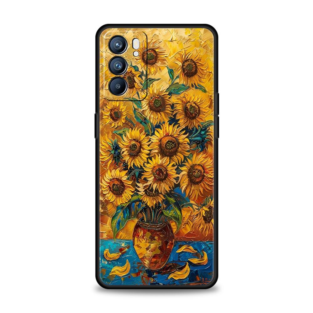 Case For Oppo Reno13 Reno12 Reno11 F Reno10 Pro A54 A53 A95 A76 A74 A57 A98 A80 A79 5G A78 4G Cover Van Gogh Starry Night flower