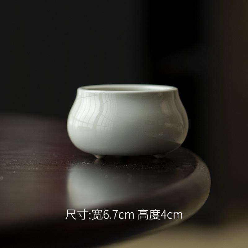 

Hand Drawn Three Legged Incense Holder Retro Zen Garden Incense Burners Aromatherapy Censer Teaware Supplies Craft Supplies Gift