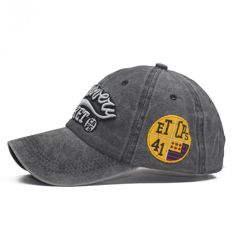 Neue Reine Baumwolle Old Washed 3ET Bestickte Baseballkappe Outdoor Koreanische Version Sonnenhut Sommer Herrenkappe