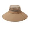 Men's Big Brim Sun Hat Top Detachable Fisherman's Hat Sunscreen Hat Solid Color Outdoor Mountaineering Fishing Hat