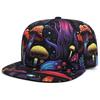 Cappello Piatto con Bordo Stampato Creativo e Nuovo Cappello Hiphop da Strada Cappello Decorativo per Street Dance Cappello Parasole Cappello da Baseball