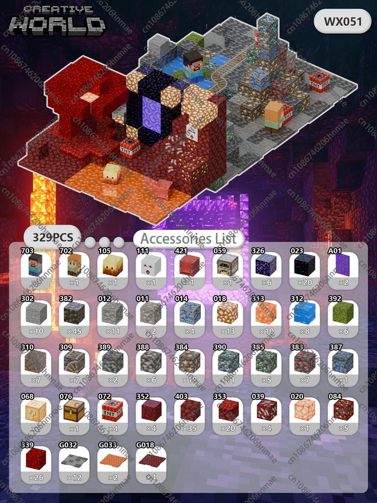 Magnetic Building Blocks Mine World Magnet Cube Set for Boy Girl Kid Age 3+ DIY Pixel Style Model Base Plate STEM Toy Baseplate