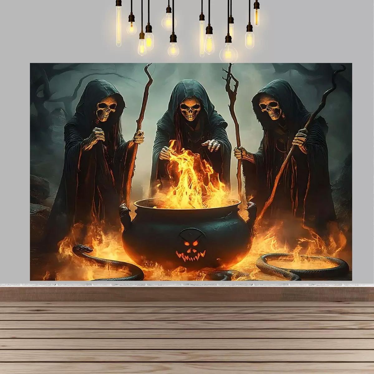 Halloween Party Decor Backdrop Halloween Ghost Bloody And Terrifying Haunted House Ghost Decor Party Supplies Photography Props Vinyl 100X75cm
