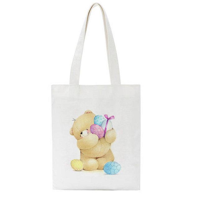 Kawaii Bär Druck Y2K Leinwand Tasche Harajuku Brief Nette Ins Große Kapazität Shopper Tasche Neue Casual Kpop Ulzzang Frauen Schulter taschen