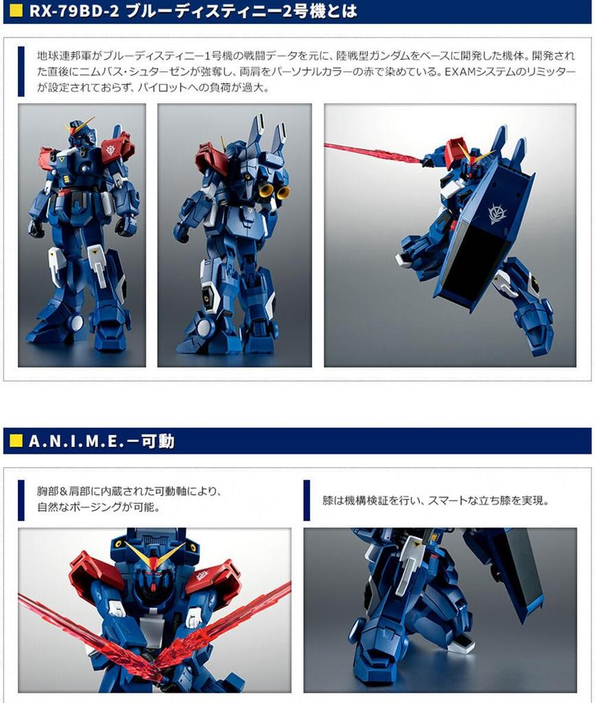 ROBOT Spirits <SIDE MS> RX-79BD-2 Blue Destiny Unit 2 Ver. A.N.I.M.E.