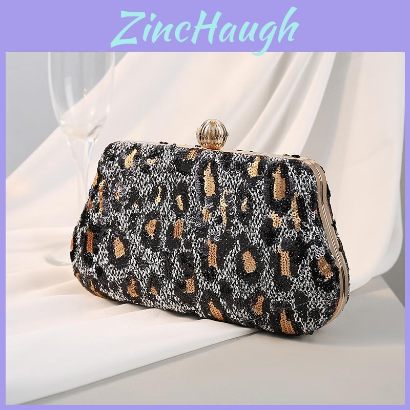 Vintage Style Embroidered Sequin Clutch Bag With Cell Phone Pocket For Night Out
