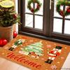 Christmas Nutcracker Rug, Merry Christmas Soldier Holly Berry Welcome Rug, Soft Non-Slip Entryway Doormat, Home Decor