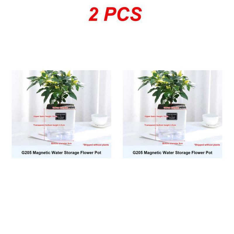 Magnetic Adsorbtion Design Self Watering Planter, Plastic Pot, Automatic-Watering Planter for All House Plants, Succulents,