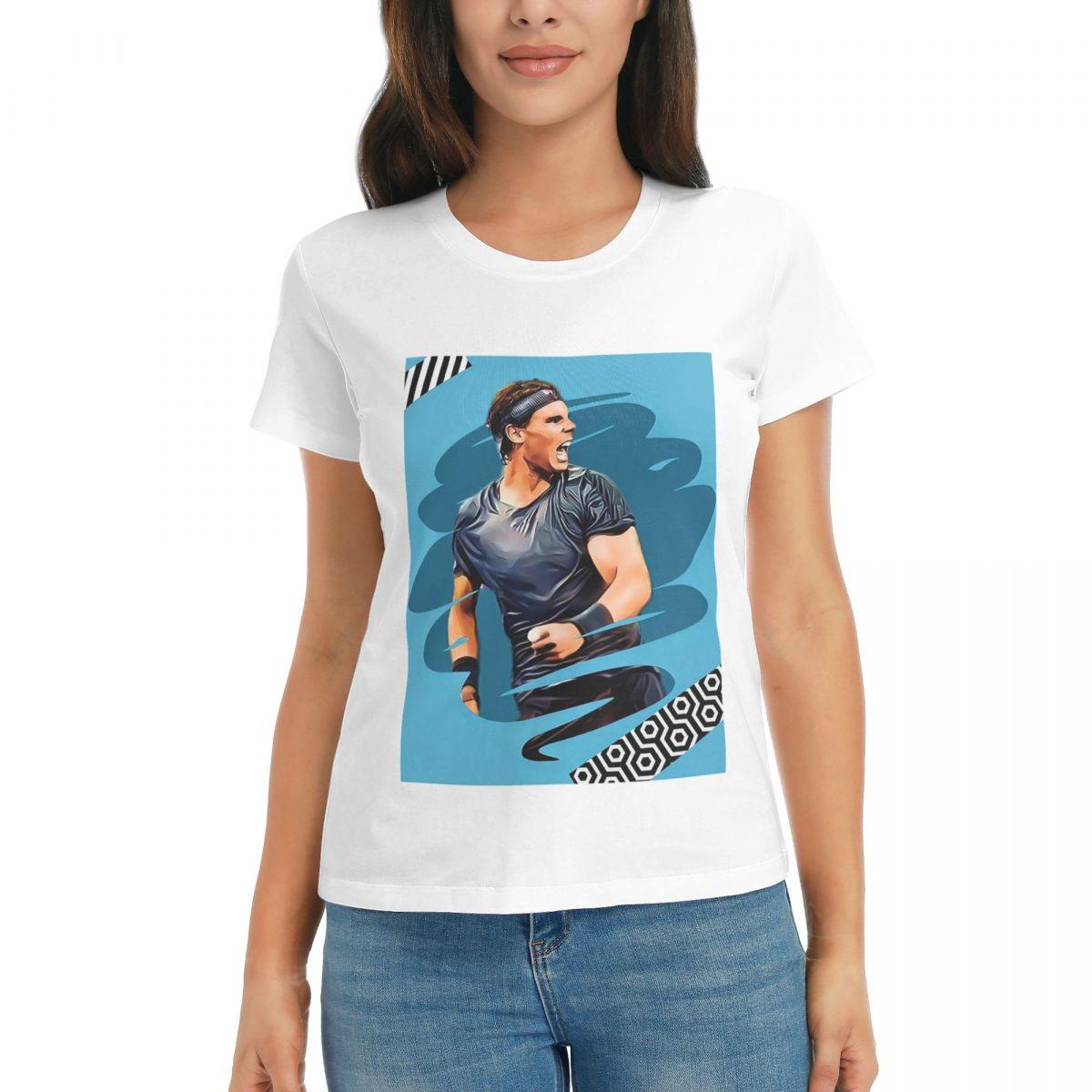 

Women TShirt Rafael Nadal Summer Short Sleeve Tees ONeck Cotton T Shirts Clothes Tops Streetwear S